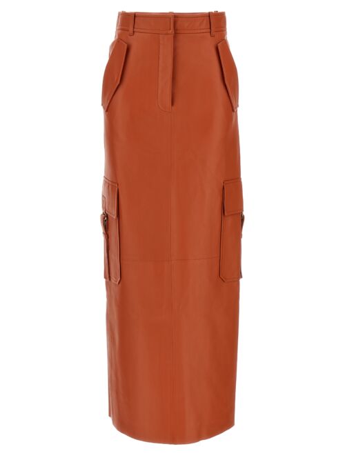 'Illustration' midi skirt ZIMMERMANN Orange