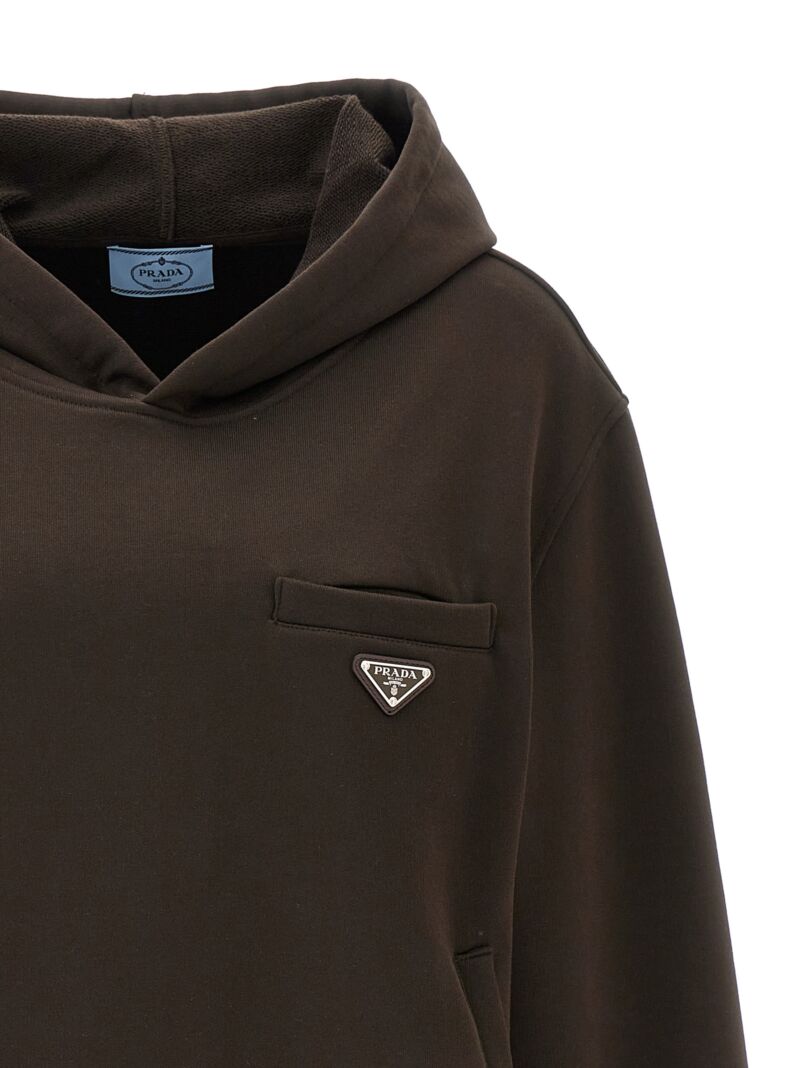 Hoodie Woman PRADA Brown