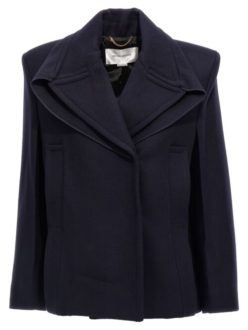 'Pointed Shoulder' coat VICTORIA BECKHAM Blue