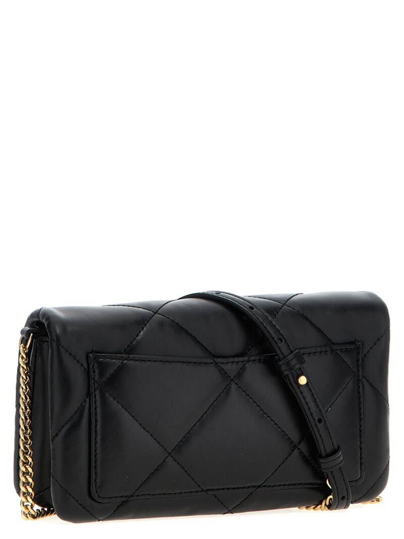 'Kira Pave Lobo Diamond Quilt' clutch 161340001 TORY BURCH Black