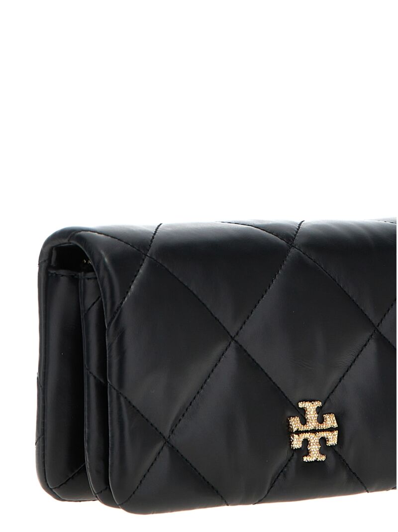 'Kira Pave Lobo Diamond Quilt' clutch Woman TORY BURCH Black