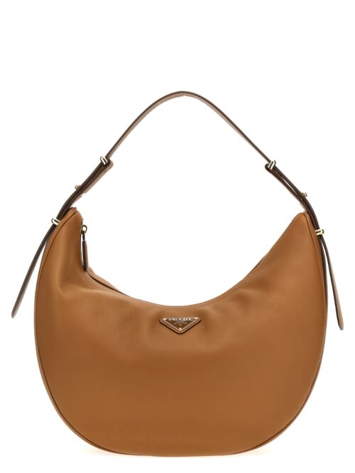 'Prada Arqué Large' shoulder bag PRADA Brown