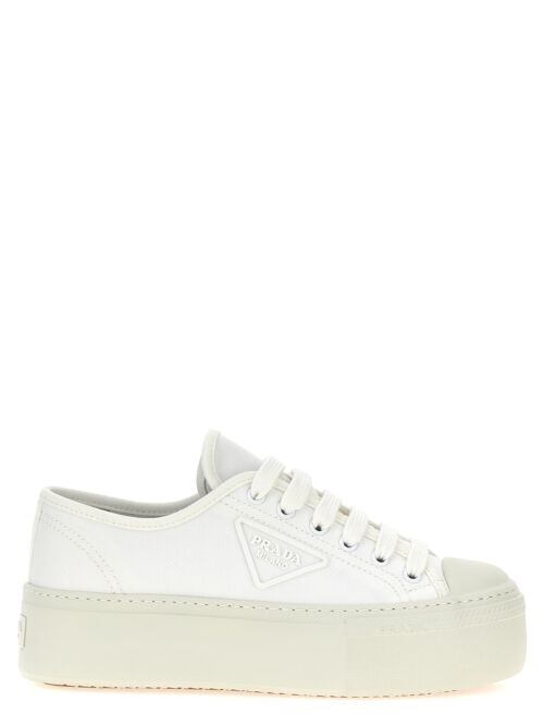 Logo canvas sneakers PRADA White