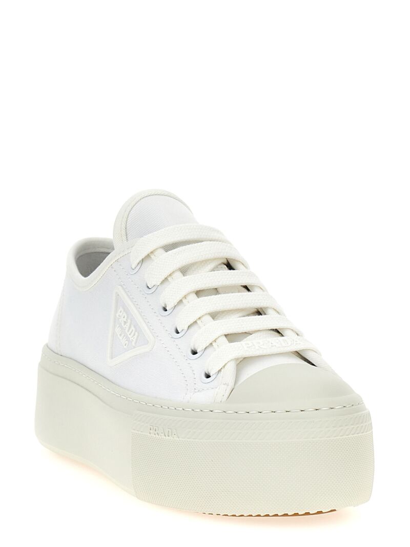 Logo canvas sneakers 1E407NFDG503LPKF0009 PRADA White