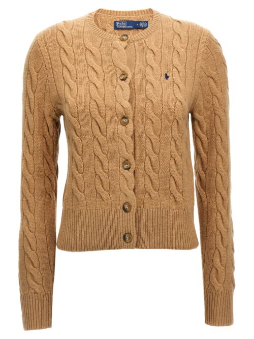 Logo embroidery cardigan POLO RALPH LAUREN Beige