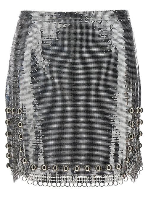 Metallic mesh skirt PACO RABANNE Silver