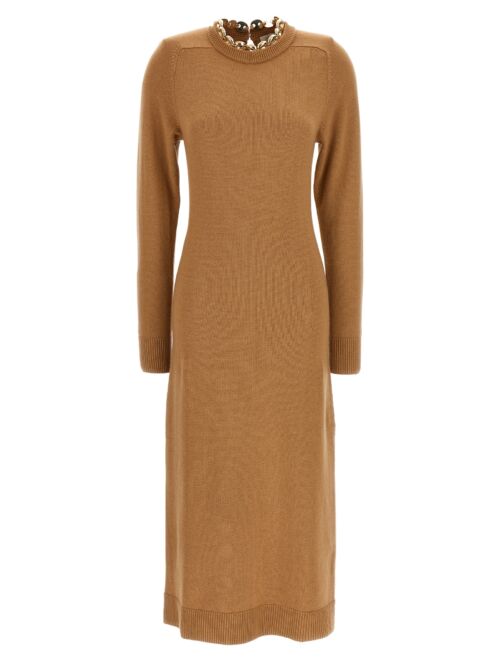 Chain knit dress PACO RABANNE Beige