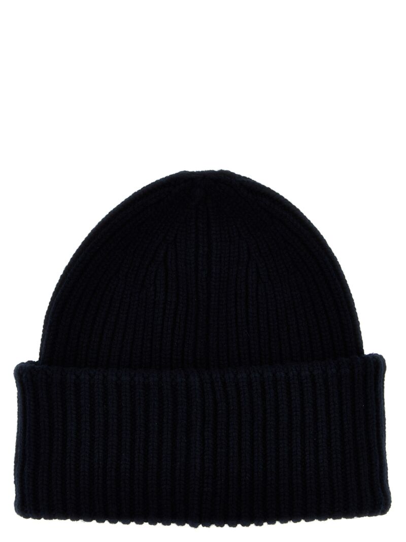 Logo patch beanie 3B00066M1127742 MONCLER Blue