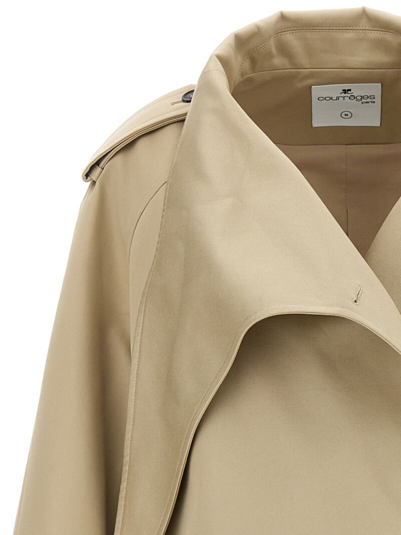 'Long Oblique' trench coat Woman COURREGES Beige