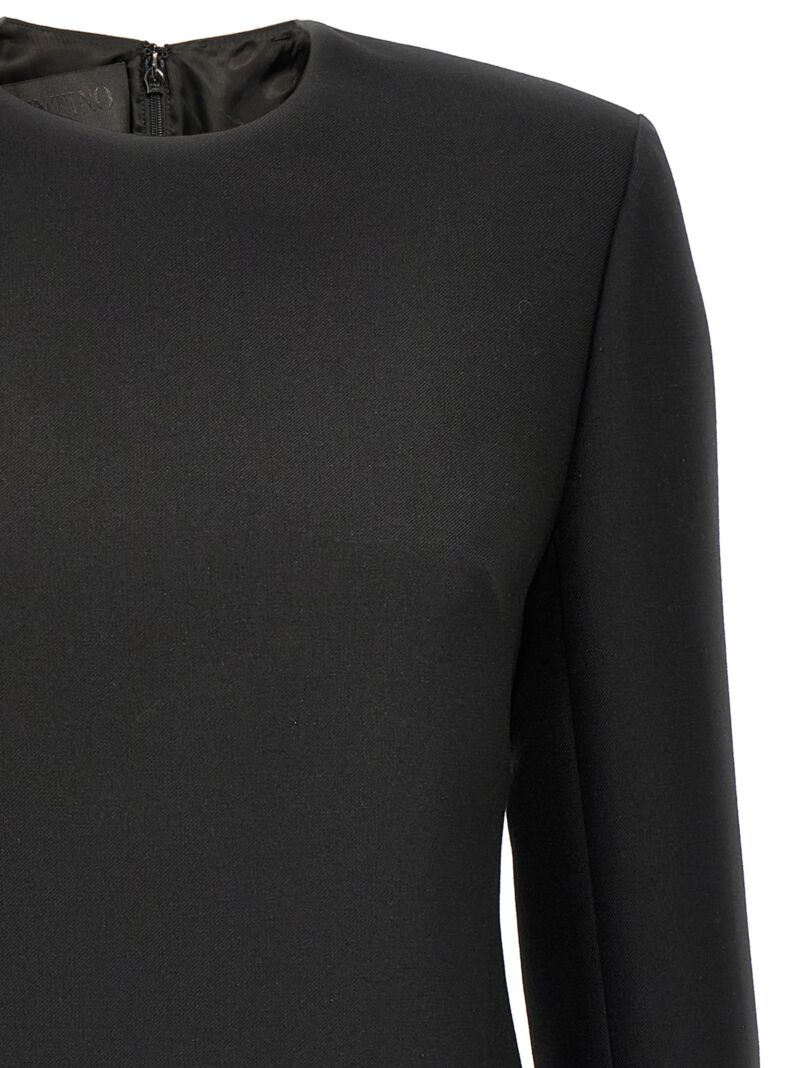 Valentino rose detail dress Woman VALENTINO GARAVANI Black