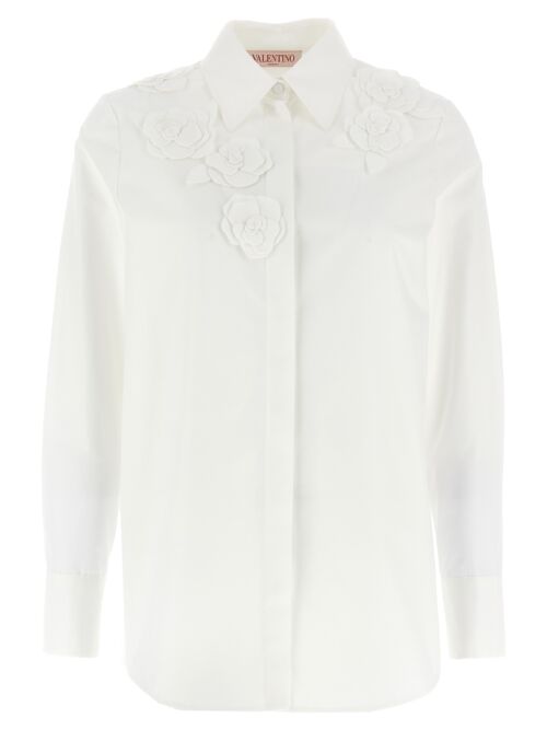 Valentino flower application shirt VALENTINO GARAVANI White