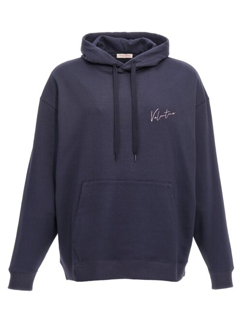 Valentino logo embroidery hoodie VALENTINO GARAVANI Blue