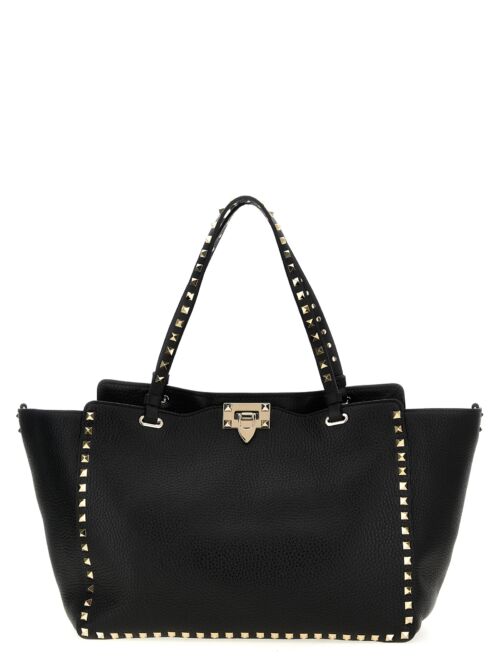 Valentino Garavani 'Rockstud Medium' shopping bag VALENTINO GARAVANI Black