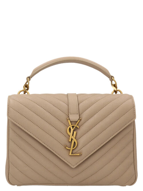 'College' midi crossbody bag SAINT LAURENT Beige