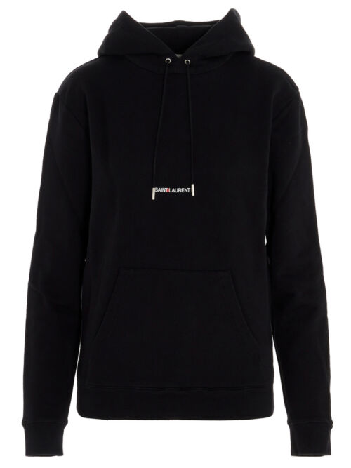 Logo print hoodie SAINT LAURENT Black