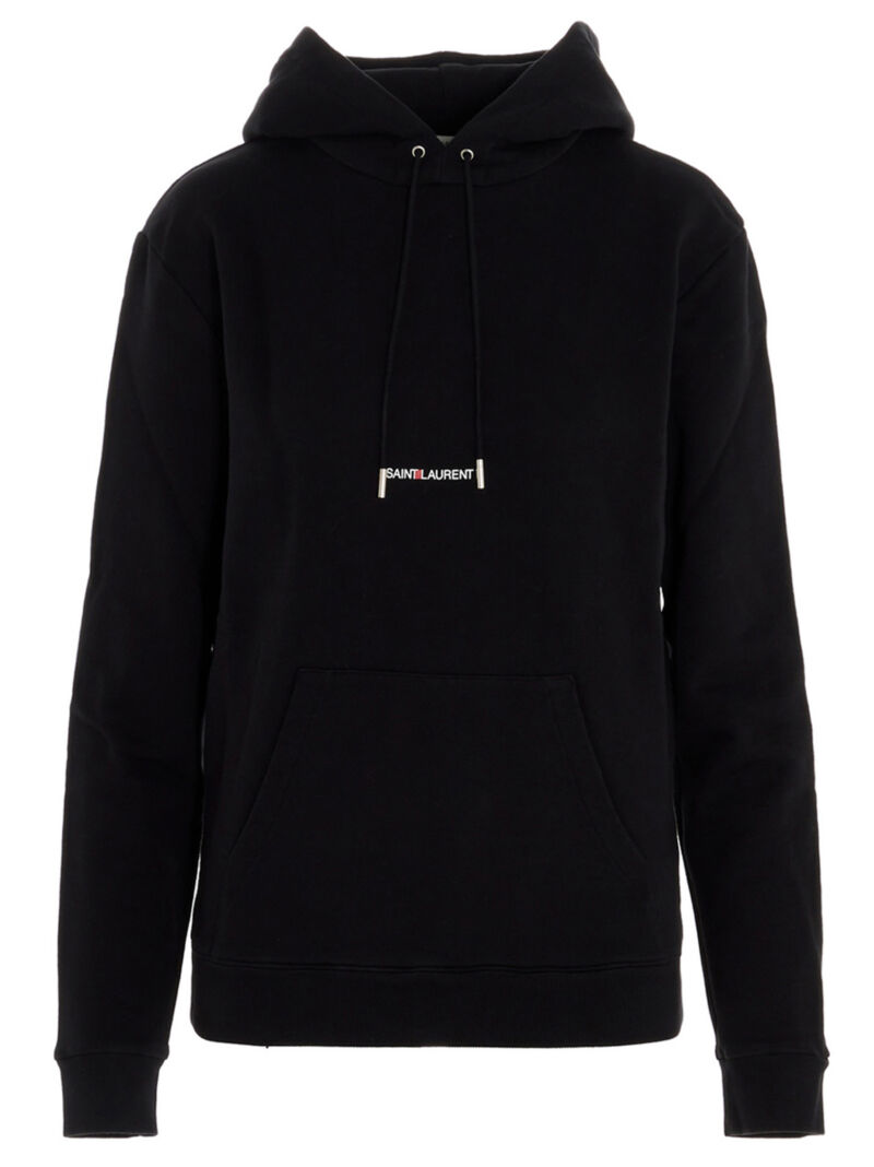 Logo print hoodie SAINT LAURENT Black