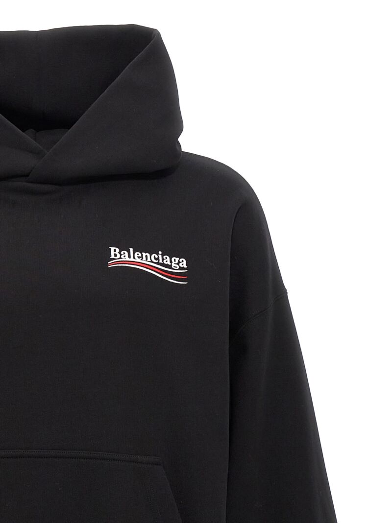 'Political Campaign' hoodie Man BALENCIAGA White/Black