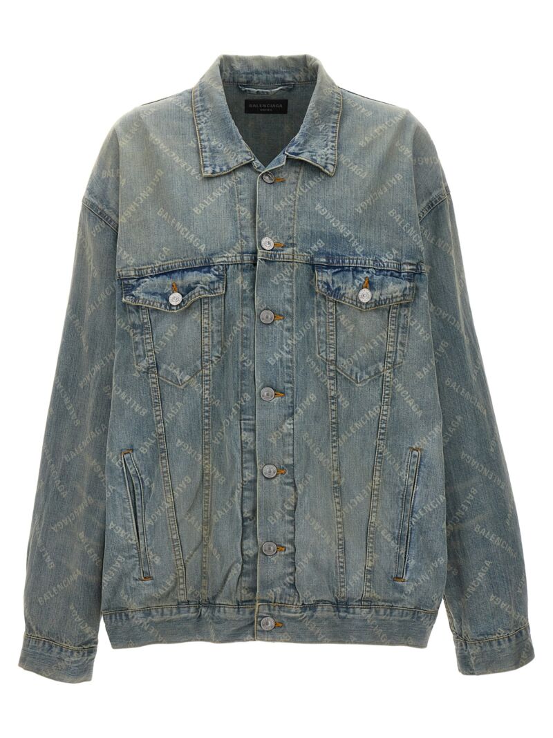 'Bal Diagonal Allover' jacket BALENCIAGA Light Blue