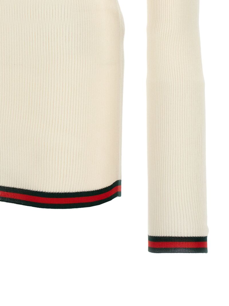 Web tape jersey 100% silk GUCCI White