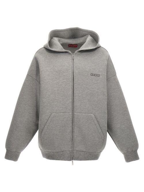 Zipped hoodie GUCCI Gray