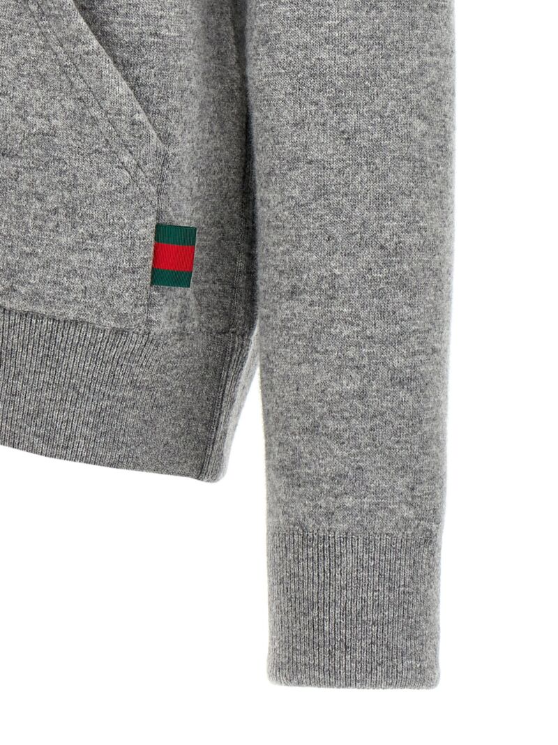 Hooded cardigan Fall Winter 2024/2025 GUCCI Gray