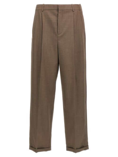 Wool tailored trousers SAINT LAURENT Gray