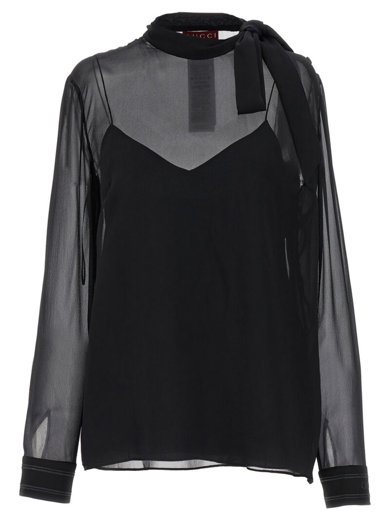 Georgette blouse GUCCI Black