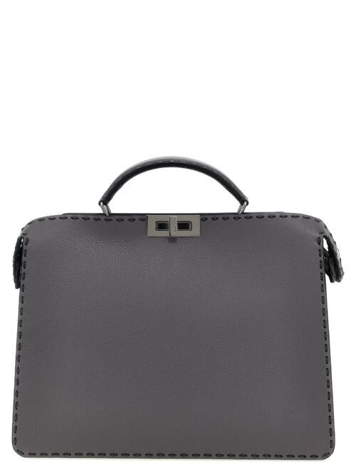 'Peekaboo ISeeU Medium Selleria' handbag FENDI Gray