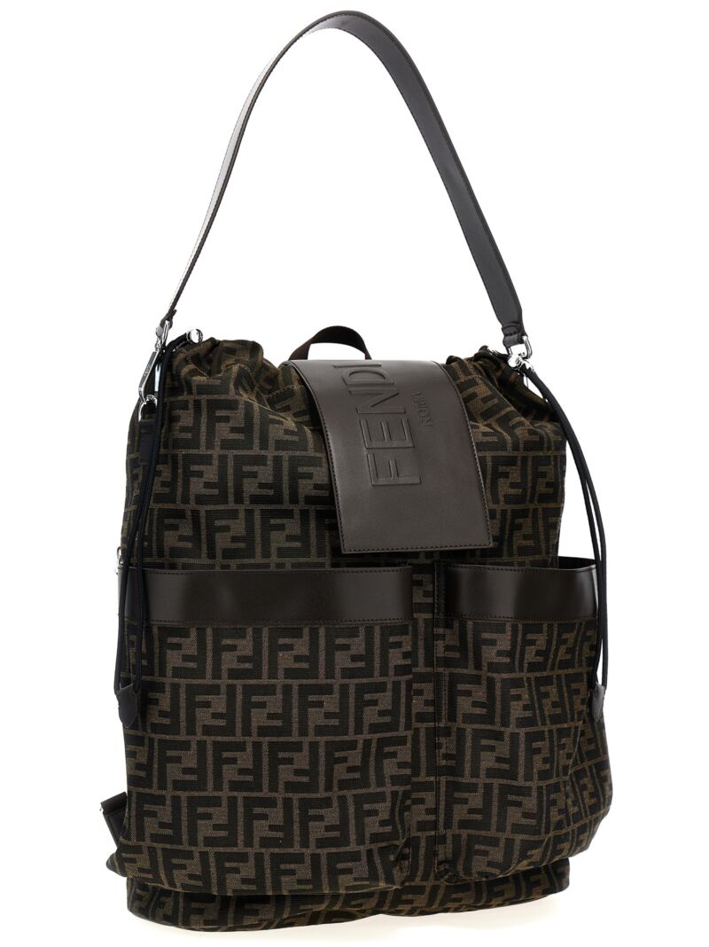 'Fendi Strike Large' backpack Unisex FENDI Brown