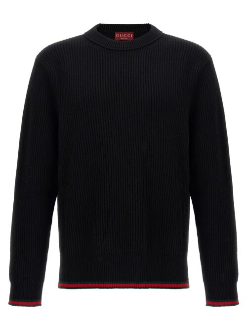 Web tape sweater GUCCI Black