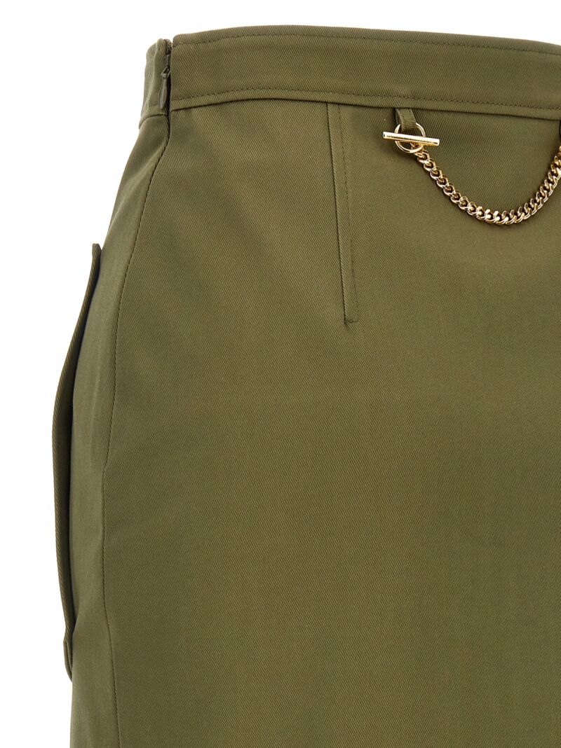 Gabardine skirt 100% cotton ALEXANDER MCQUEEN Green