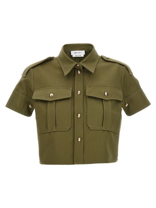 Cropped military shirt ALEXANDER MCQUEEN Green