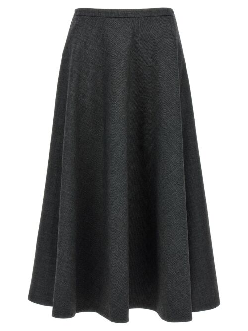 Wool skirt GUCCI Gray