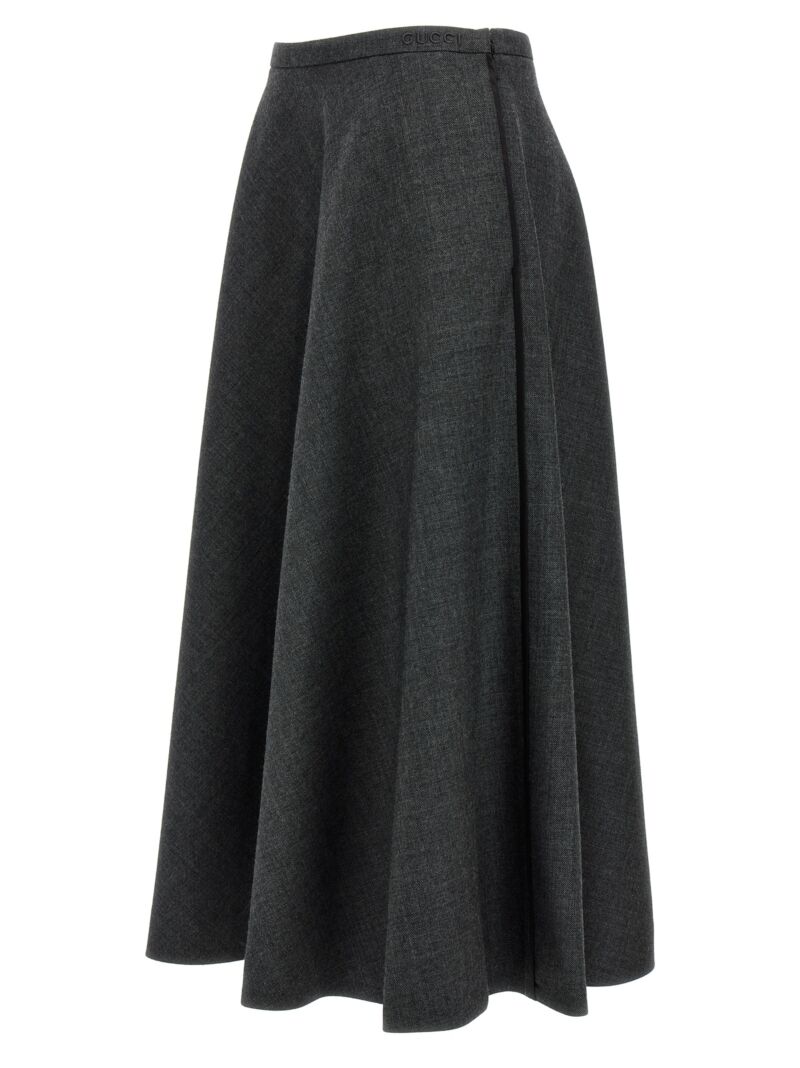 Wool skirt Woman GUCCI Gray