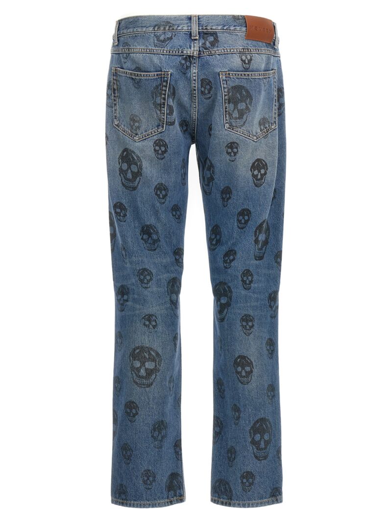 Skull print jeans 806156QYABC4308 ALEXANDER MCQUEEN Blue