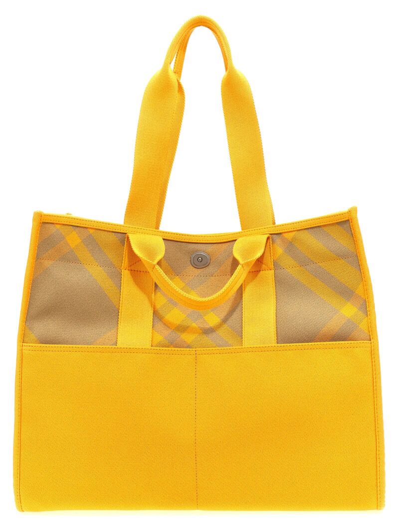 Check shopping bag BURBERRY Yellow