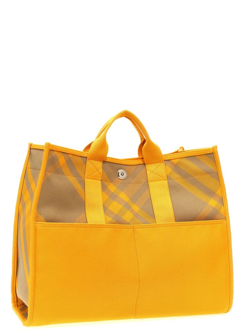 Check shopping bag Unisex BURBERRY Yellow