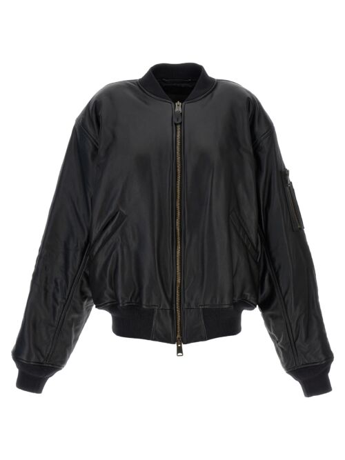 Leather bomber jacket BALENCIAGA Black