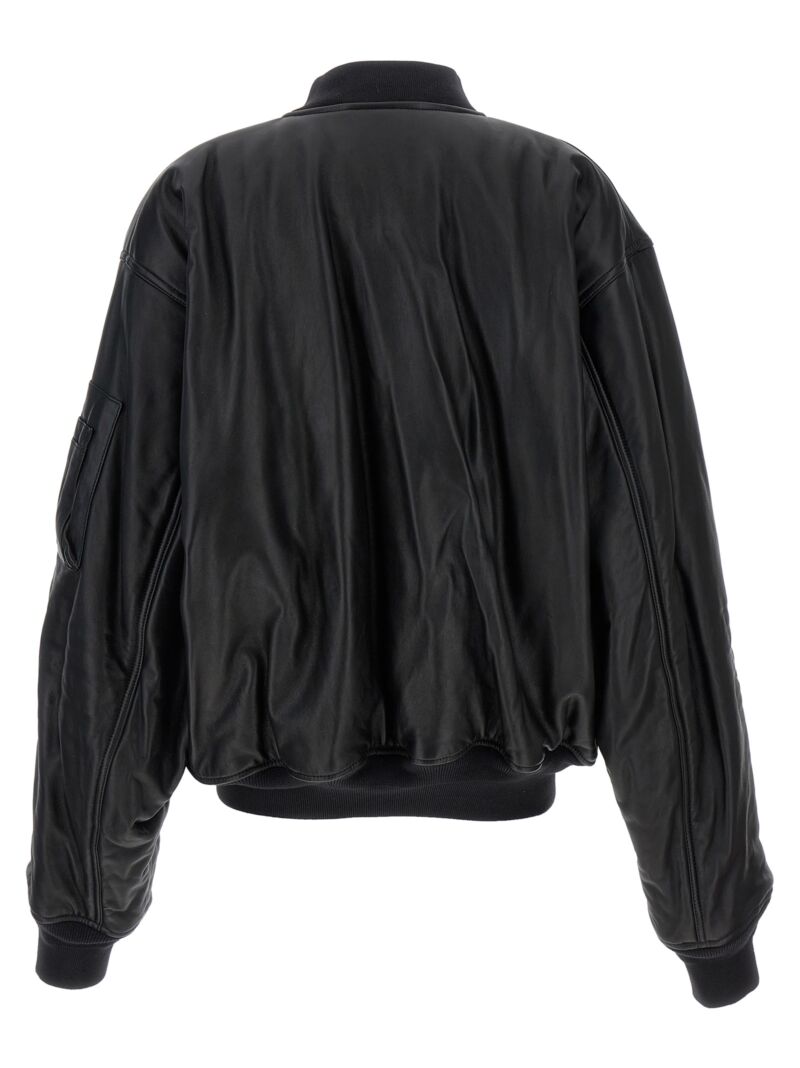 Leather bomber jacket 808911TMS021000 BALENCIAGA Black