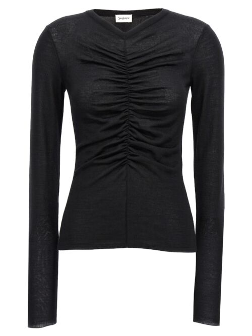 Curled sweater SAINT LAURENT Black