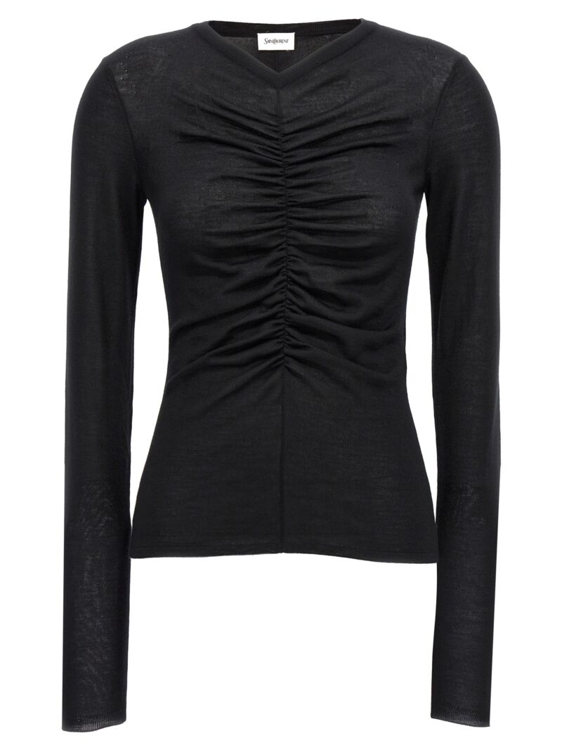 Curled sweater SAINT LAURENT Black