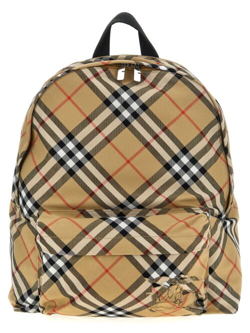 Check backpack BURBERRY Beige