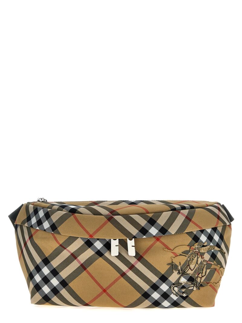 Check waist bag BURBERRY Beige