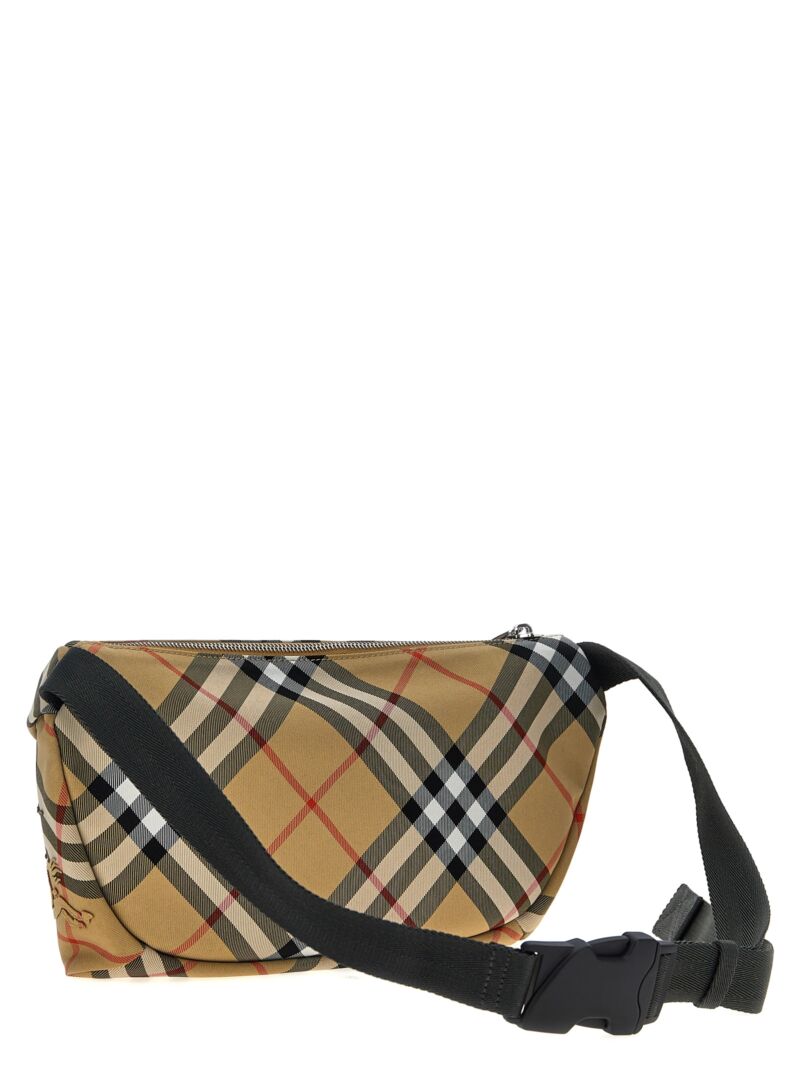 Check waist bag 8091780SAND BURBERRY Beige