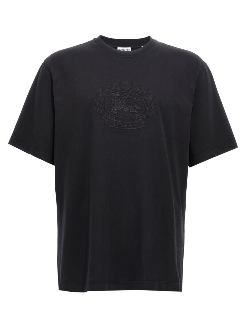 Logo embroidery t-shirt BURBERRY Black