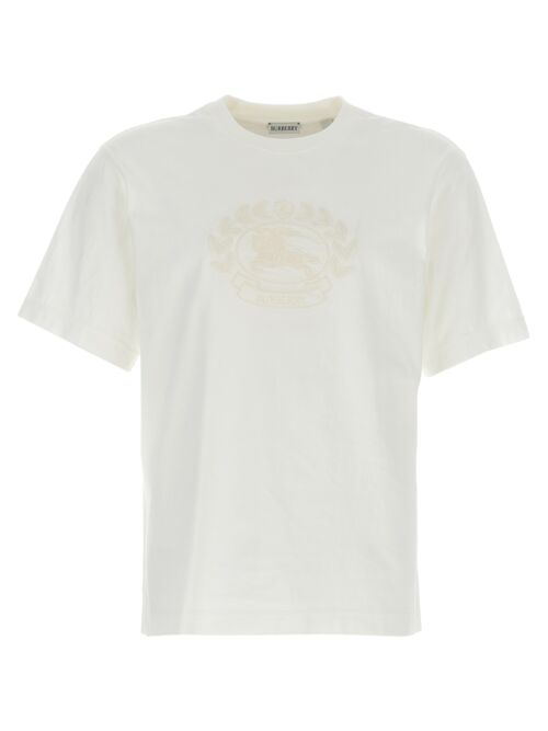 Logo embroidery t-shirt BURBERRY White