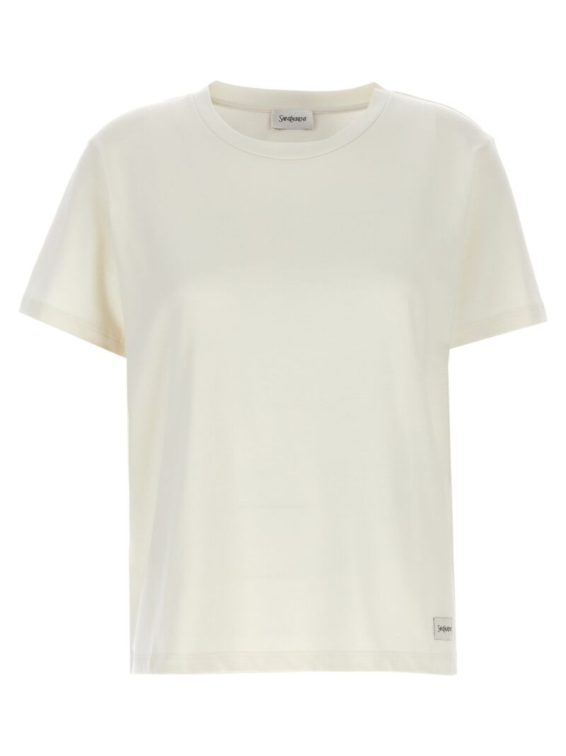 Logo label T-shirt SAINT LAURENT White