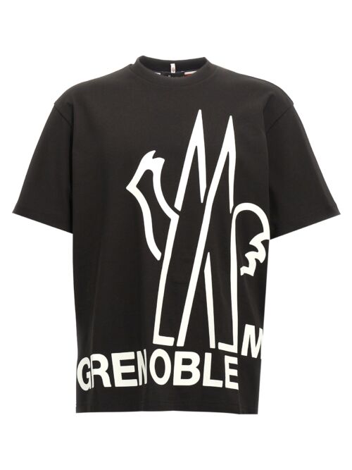 Logo print T-shirt MONCLER GRENOBLE White/Black