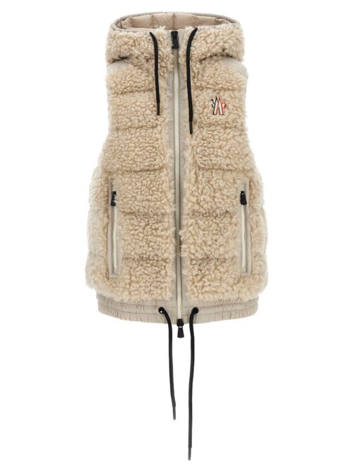 Fur-effect vest MONCLER GRENOBLE Beige