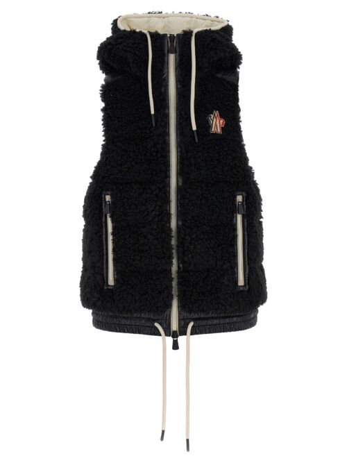 Fur-effect vest MONCLER GRENOBLE Black